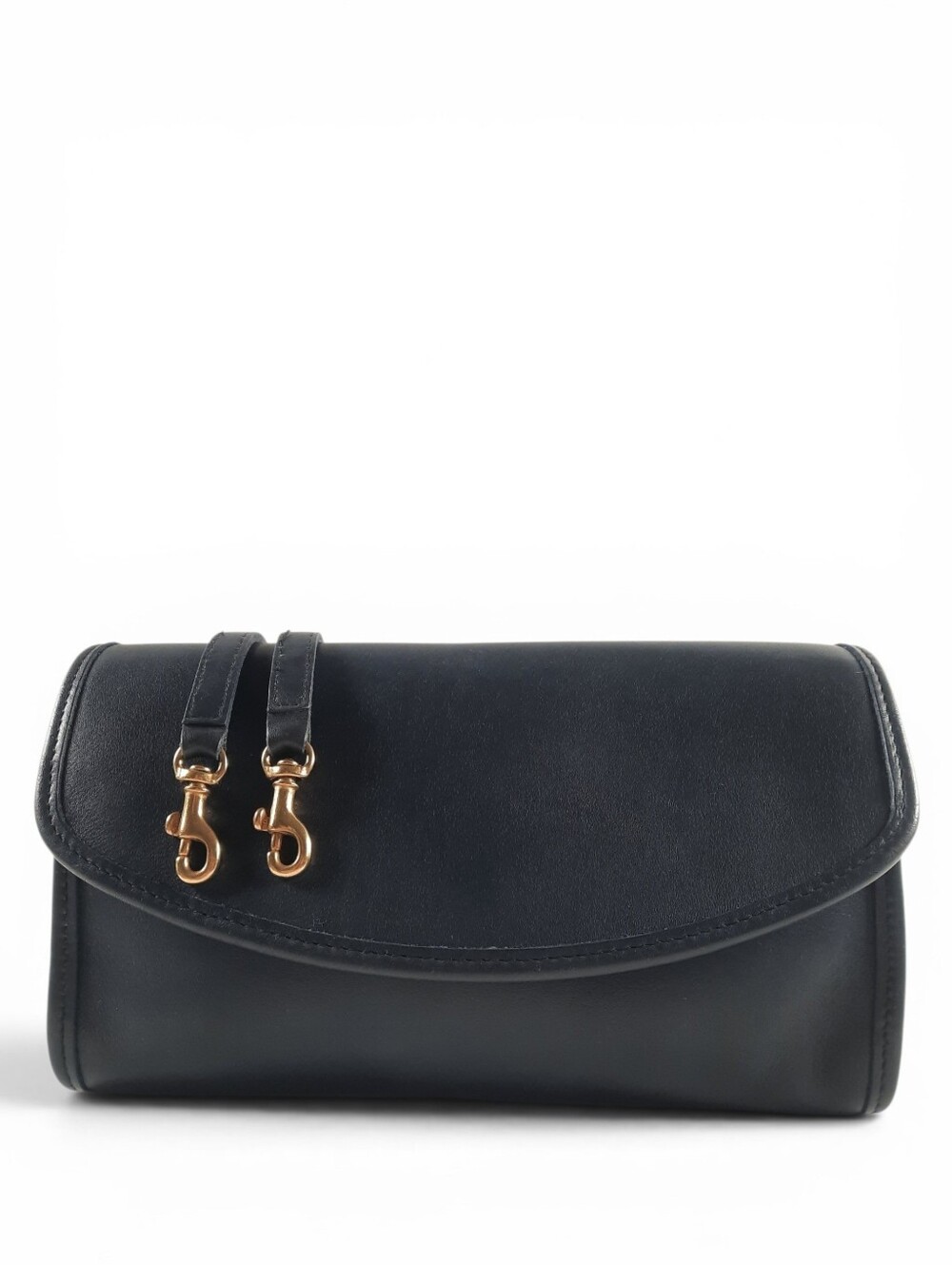 '94 COACH Navy Sterling  Clutch Leather Crossbody Shoulder Bag Blue Vtg EUC